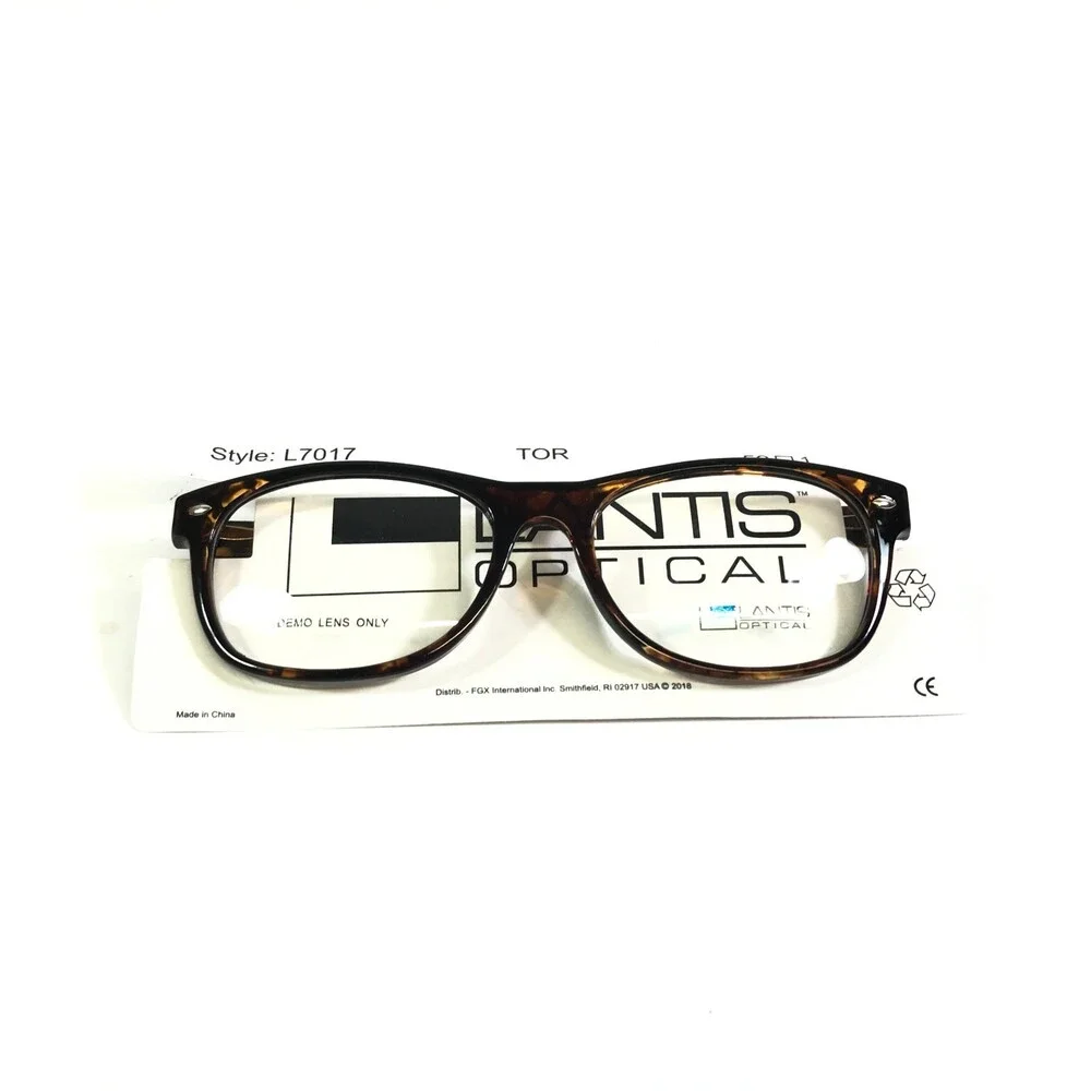 Lantis Optical Eyeglasses Frames L7017 TOR Tortoise Square Full Rim 52-17-145